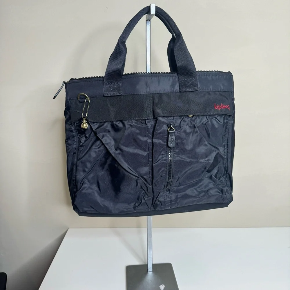 Kipling laptop black briefcase with monkey attached
